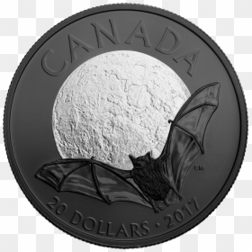 2017 1 Oz Canada Nocturnal By Nature - Canadian Bat Coin, HD Png Download - shadowy figure png