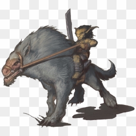 Worg - Goblin Montado, HD Png Download - shadowy figure png