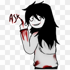 Jeff The Killer With Long Hair, HD Png Download - pepto bismol png