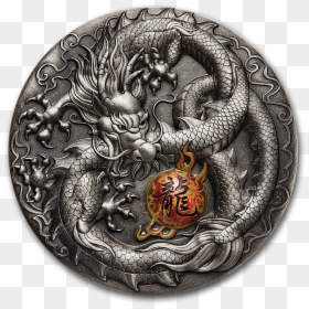 Tuvalu Silver Dragon - Dragon Drache 2019 5 Oz Silber, HD Png Download - silver dragon png