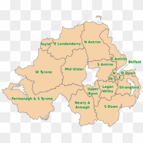 Constituency Map Northern Ireland, HD Png Download - ireland map png