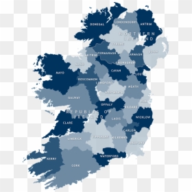 Map Of Ireland - Republic Of Ireland, HD Png Download - ireland map png