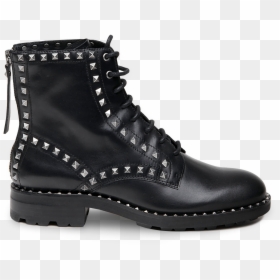 Black Wolf Leather Studded Flat Boots - Transparent Doc Martens Shoes, HD Png Download - under armor png