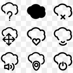 Clip Art, HD Png Download - white cloud icon png