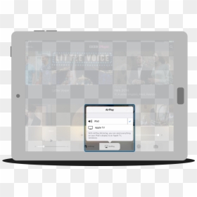 Airplay Menu Over Bbc Iplayer App On Ipad - Tablet Computer, HD Png Download - ipod touch png