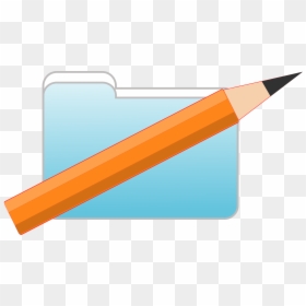 Pencils Clipart Folder - Folder And Pencil, HD Png Download - simple folder icon png