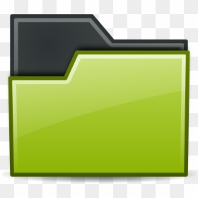 Folder Clipart Office Material - Icon Green Folder Small, HD Png Download - simple folder icon png