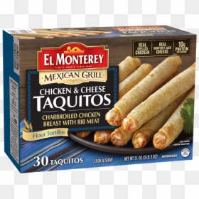 Frozen Chicken Taquitos With Cheese - El Monterey Taquitos Costco, HD Png Download - flautas png