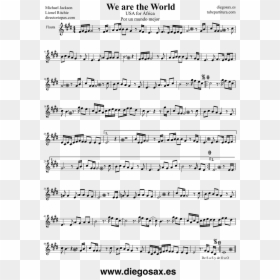 Partitura We Are The World, HD Png Download - flautas png
