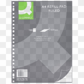 Value A4 Refill Pad Ruled 70gsm 100 Sheets Pk10 - Q-connect, HD Png Download - 2.35 letterbox png