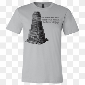 Dld The Tower Of Babel Tee - Light Blue Bella Canvas T Shirt, HD Png Download - tower of babel png