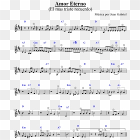 Amor Eterno Partitura Violin, HD Png Download - juan gabriel png