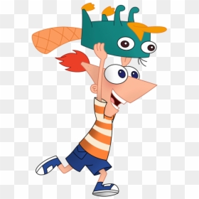 Phineas And Ferb Running, HD Png Download - phineas png