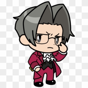 Chibi Phoenix Wright, HD Png Download - miles edgeworth png