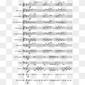 Go Fight Win Trumpet Sheet Music, HD Png Download - paper bowser png