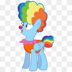 Transparent Clown Nose Clipart - My Little Pony Clown, HD Png Download - rainbow afro png