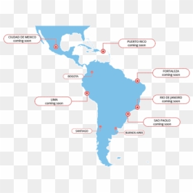 Mapa Edge Uno - Latin America, HD Png Download - mapa mexico png