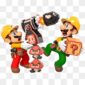 Mario And Luigi With Goombas And Bullet Bills Being - Super Mario Maker 2 Png, Transparent Png - mario luigi png