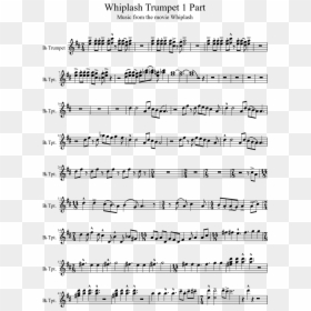 Whiplash Trumpet 1 Part Sheet Music 1 Of 2 Pages , - Dark Adventure Flute Sheet Music, HD Png Download - whiplash png