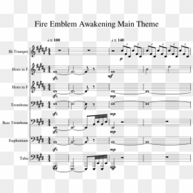 Fire Emblem Theme Violin Sheet Music, HD Png Download - fire emblem awakening png