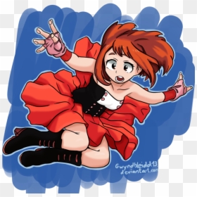 My Hero Academia Uraraka Red Dress, HD Png Download - uraraka png