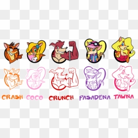Super Crash 3d World Dlc- Character Icons - Crash Bandicoot, HD Png Download - coco bandicoot png
