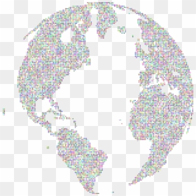 Area,text,world - Png World Globe Map Dots, Transparent Png - remix png