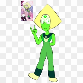 A Drawing Of The Leaked Peridot’s Crystal Gem Outfit - Cartoon, HD Png Download - steven universe crystal gems png