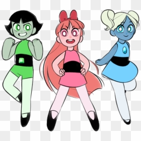 Crossover Ppg Power Puff Girls Steven Universe Steven - Steven Universe Crossover, HD Png Download - steven universe crystal gems png