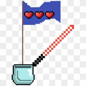 The Flag Of Love Holding A Lightsaber - Minecraft Long Sword, HD Png Download - minecraft iron png