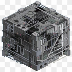 Borg Cube Png Top Down - Borg Starships, Transparent Png - borg cube png