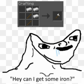 Crafting H "hey Can I Get Some Iron - Fuck Kpop, HD Png Download - minecraft iron png