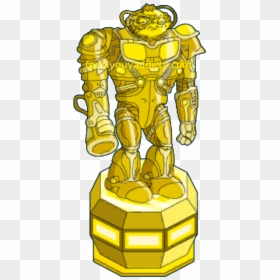 Gold Borg Bertram Statue, HD Png Download - borg cube png