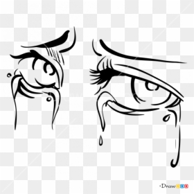 Cartoon Crying Eyes Drawing, HD Png Download - crying png