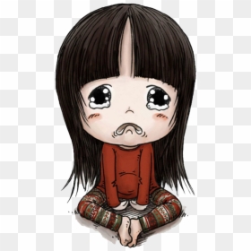 Cute Cartoon Girl Crying, HD Png Download - crying png