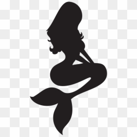 Free Mermaid Silhouette Vector, HD Png Download - mermaid silhouette png