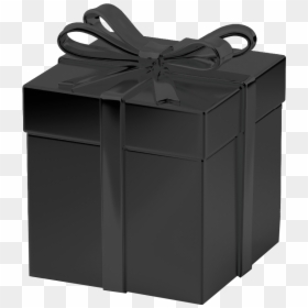 Black Gift Box Png, Transparent Png - black box png