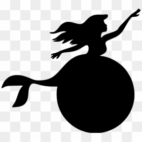 Mermaid Monogram Png, Transparent Png - mermaid silhouette png