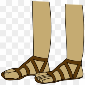Drawing Of Feet In Sandals, HD Png Download - feet png