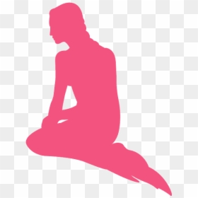 Sitting, HD Png Download - mermaid silhouette png