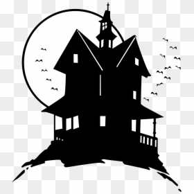 Scary House Clip Art, HD Png Download - house silhouette png