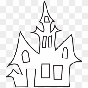 Haunted House Clip Art Black And White, HD Png Download - house silhouette png