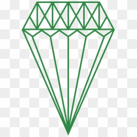 Long Diamond Vector, HD Png Download - diamond outline png