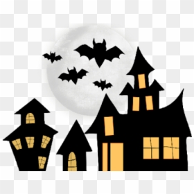 Scary Transparent Haunted House, HD Png Download - house silhouette png