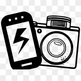 Clip Art Camera And Phone, HD Png Download - diamond outline png