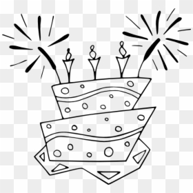 Birthday Cake Clip Art, HD Png Download - sparkler png
