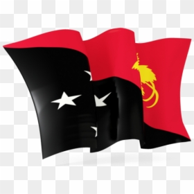 Papua New Guinea Moving Flag, HD Png Download - red flag png