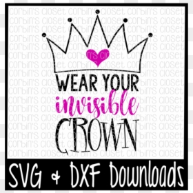 Wednesdays We Wear Pink Svg, HD Png Download - crown silhouette png