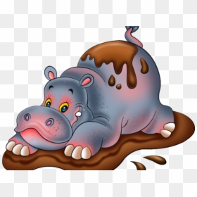 Hippo In Mud Clipart, HD Png Download - mud png