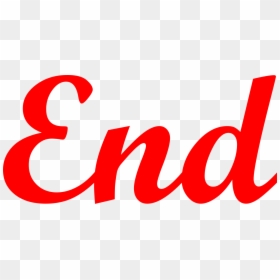 End In Red, HD Png Download - the end png